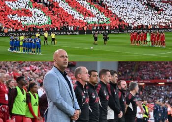 SAD: WATCH As Liverpool and Wolverhampton Paid their Final Tribute Respect to Diego Jota who died in a Car Crash