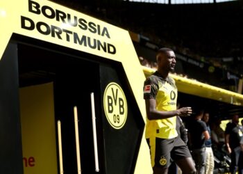 Serhou Guirassy of Borussia Dortmund is being presented to leading European clubs.