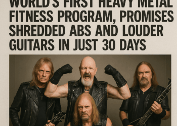 Judas Priest Launches World’s First Heavy Metal Fitness Program, Promises Shredded Abs and Louder Guitars in Just 30 Days  The legendary heavy metal band has unveiled “Painkiller Pump,” an innovative and high-intensity workout routine designed to energize fans and fitness enthusiasts alike. This revolutionary fitness program combines headbanging cardio sessions with power chord resistance training, all set to Judas Priest’s iconic hits like “Breaking the Law” and “Painkiller.” Promising to deliver dramatic muscle definition, increased stamina, and a boost in musical inspiration, the program aims to transform participants’ physiques and attitude in just 30 days. Fans can now rock out while sculpting their bodies, embracing the band’s relentless energy and powerful riffs as they push through intense exercises. Judas Priest’s new venture is set to revolutionize the fitness world, merging heavy metal culture with effective workout strategies.